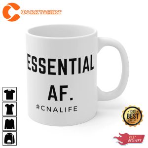 CNALIFE Essential AF Funny Gift for Friends Coffee Mug