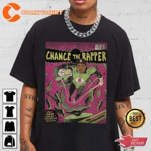 Chance The Rapper Comic Art Book Retro Vintage 90s Printed T-Shirt