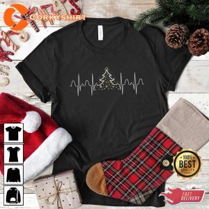 Christmas Healthcare Christmas Tree Nurse Heartbeat Unisex Shirt