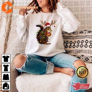 Christmas Squirrel Lights Funny Xmas Holiday Sweatshirt