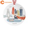 Cincinnati OH City Metal Ornament