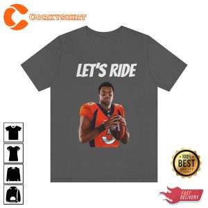 Broncos *** Let's Ride *** T shirt Russell Wilson Denver Broncos NFL XXL 2XL