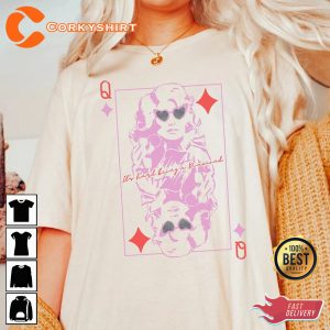 Dolly Parton It's Hard Being A Diamond Poker Card Queen of Country T-Shirt
