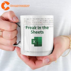 Funny Freak In The Sheets Excel Mug Design