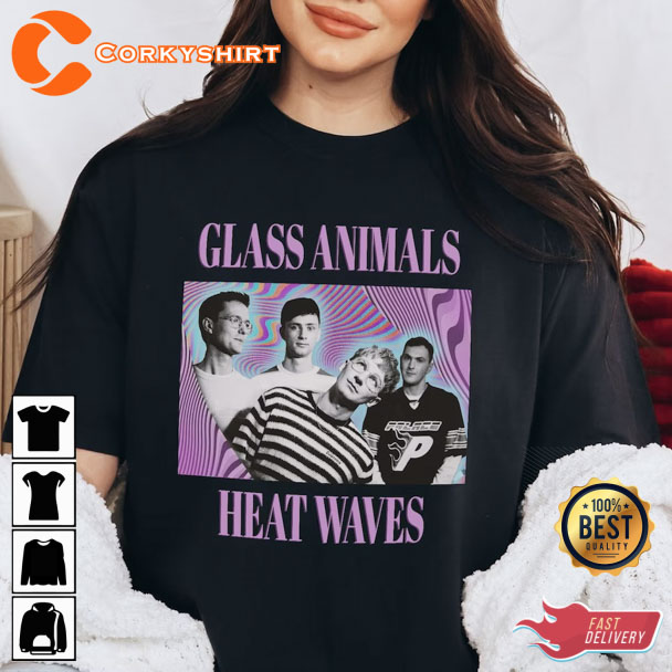 Glass Animals Heat Waves Vintage Bootleg T-shrt - Corkyshirt