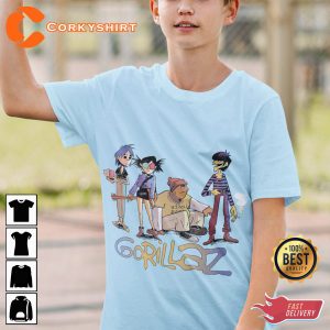 Gorillaz Band Gorillaz British Virtual Band Vintage T-Shirt