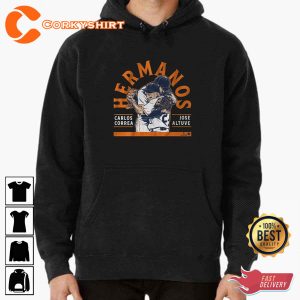 Hermanos Carlos Correa Jose Altuve Hugging T-shirt Design