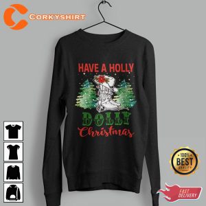 Holly Dolly Christmas Tis the Season To Be Dolly Vintage Sweatshirt
