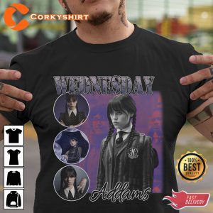 Jenna Ortega Wednesday Addams Bootleg Shirt Design