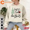 Just a Teacher Who Loves Christmas Long Sleeve Xmas Tree Graphic Sweatshirt