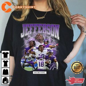 Justin Jefferson Dreams Football Vintage Unisex Shirt Print