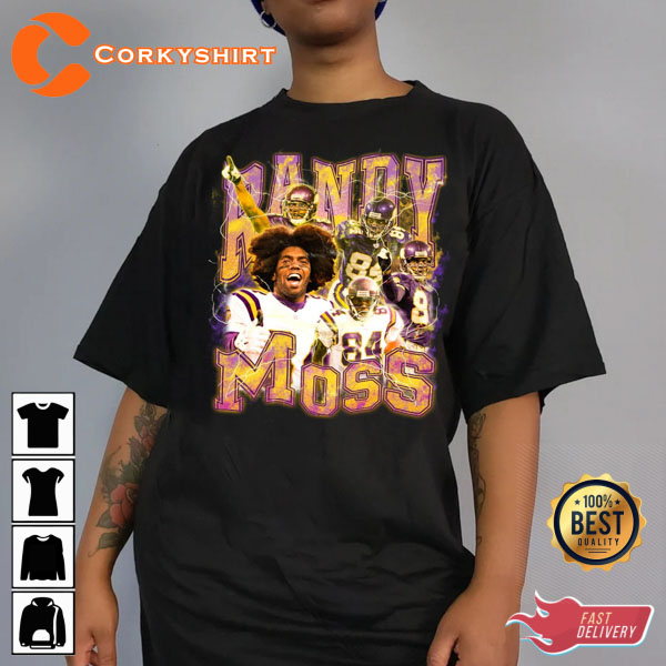 Justin Jefferson Randy Moss Vintage 90s Style T-Shirt