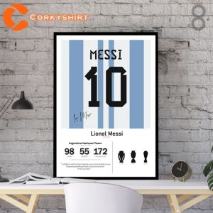Leo Messi 10 Soccer World Cup Poster
