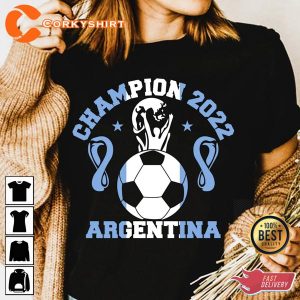 Leonel Messi 10 Argentina Champion World Cup 2022 Shirt