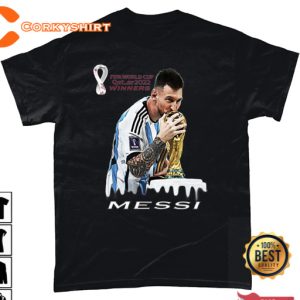 Leonel Messi 10 Argentina Champion World Cup 2022 Tee Shirt