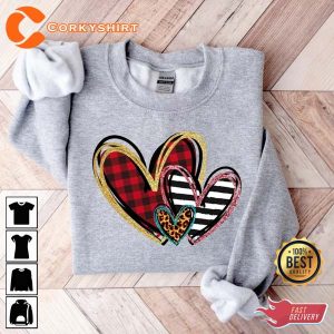 Leopard Love Heart Happy Valentine’s Day Sweatshirt