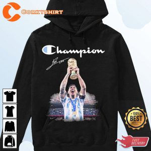 Lionel Messi Argentina Champion FIFA World Cup 2022 Signature T-shirt