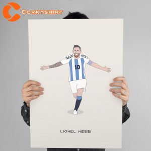 Lionel Messi Argentina Poster Soccer Messi Wall Art