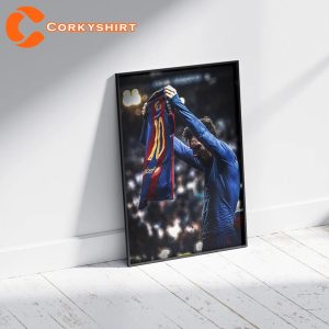 Lionel Messi Barcelona Goal Argentina GOAT Canvas Wall Art Poster Print