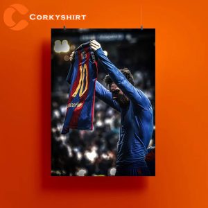 Lionel Messi Barcelona Goal Argentina GOAT Canvas Wall Art Poster Print