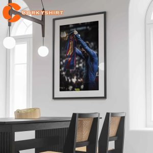 Lionel Messi Barcelona Goal Argentina GOAT Canvas Wall Art Poster Print