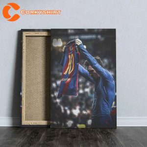 Lionel Messi Barcelona Goal Argentina GOAT Canvas Wall Art Poster Print