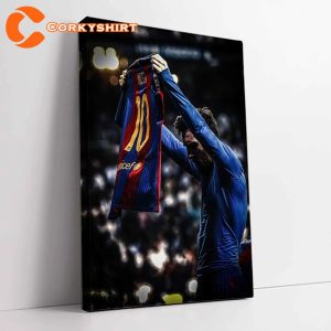 Lionel Messi Barcelona Goal Argentina GOAT Canvas Wall Art Poster Print