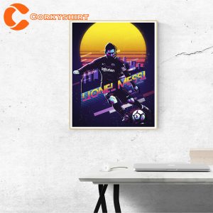 Lionel Messi Portrait Poster Gift For Soccer Fans