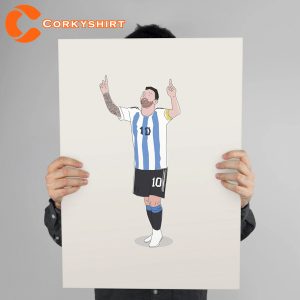 Lionel Messi Poster Soccer Wall Art