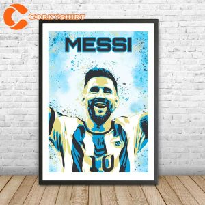 Lionel Messi Qatar World Cup 2022 Argentina Football Poster