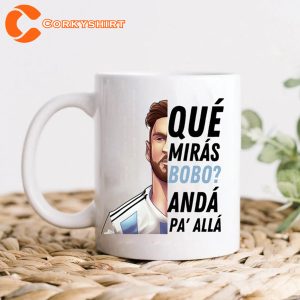 Lionel Messi Que Mira Bobo Goat World Cup Ceramic Coffee Mug