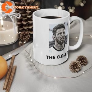Lionel Messi The Goat Argentina Winners Ceramic Mug