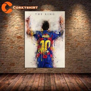 Lionel Messi The King Decoration Poster Print