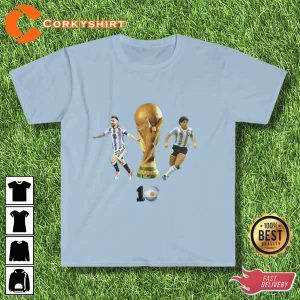 Maradona and Messi World Cup 2022 Unisex Shirt Print