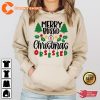 Merry Blessed and Christmas Xmas Holiday Winter Crewneck Sweatshirt