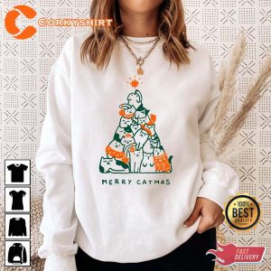 Merry Catmas Funny Holiday Meowy Christmas Cute Sweatshirt