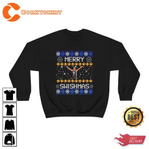 Merry Swishmas Steph Curry Basketball Golden State Sweatshirt