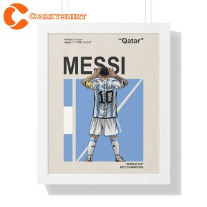 Messi 2022 World Cup Champions Argentina Poster Wall Art