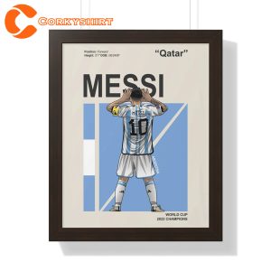 Messi 2022 World Cup Champions Argentina Poster Wall Art