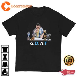 Messi G O A T Argentina Champions of the world Qatar 2022 T-shirt