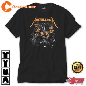 Metal Rock Band Metallica Lars Dum Shirt Design