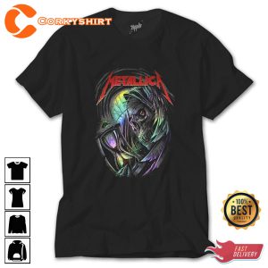 Metallica Rainbow Skull Short Sleeve T shirt