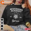 Nevermore Academy Class EST 1791 Wednesday Addams 2022 Shirt