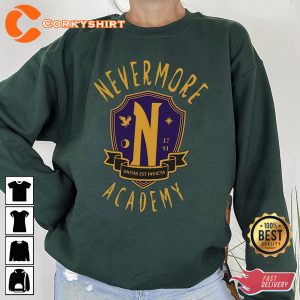 Nevermore Academy Wednesday Addams Family Fan T-shirt