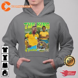 Pele 10 The King Football Legend Brazil RIP Signature T-Shirt