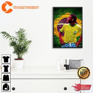 Pelé Attaccante Calciatore Brazil Poster