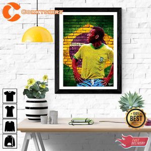 Pelé Attaccante Calciatore Brazil Poster