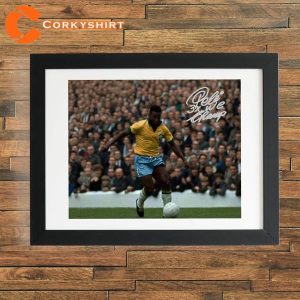 Pelé Signature The King Football Poster Print Pele