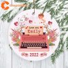 Personalized Writer Valentines Typewriter Work Ornament