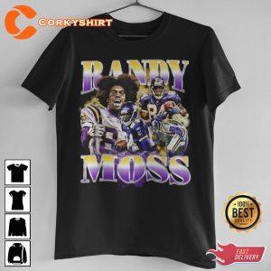 Randy Moss Minnesota Vikings Goat Receiver Hall Of Shirt